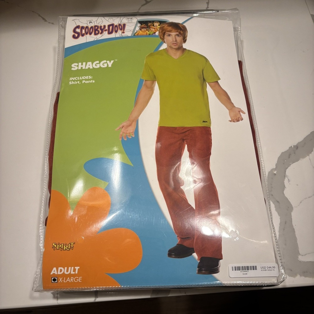 Shaggy Costume Adult XL Scooby Dooby Doo Spirit Halloween Fits 38X30